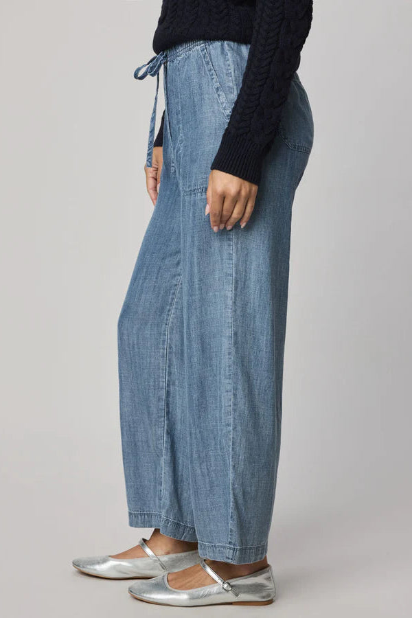 Angie Indigo Crop Wide Leg Pant