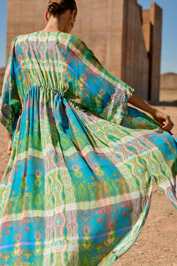 Jacquard Blue Tapestry Dress