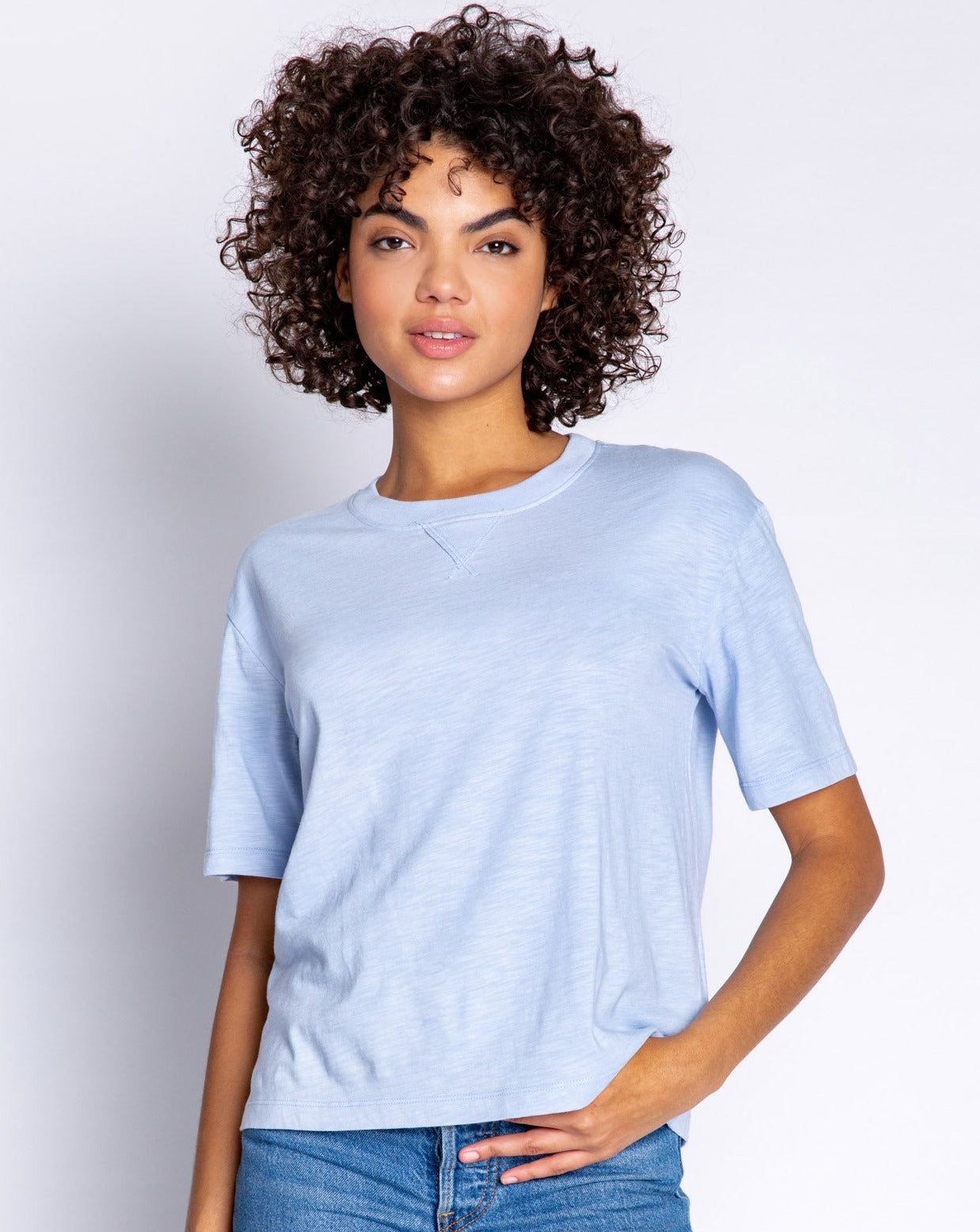 Tropical Springs Ice Blue Back To Basics Tee: Size M, L