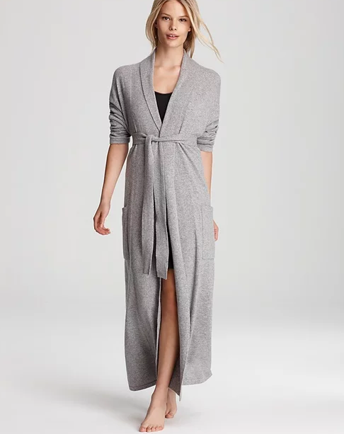 Long Cashmere Robe - Beestung Lingerie