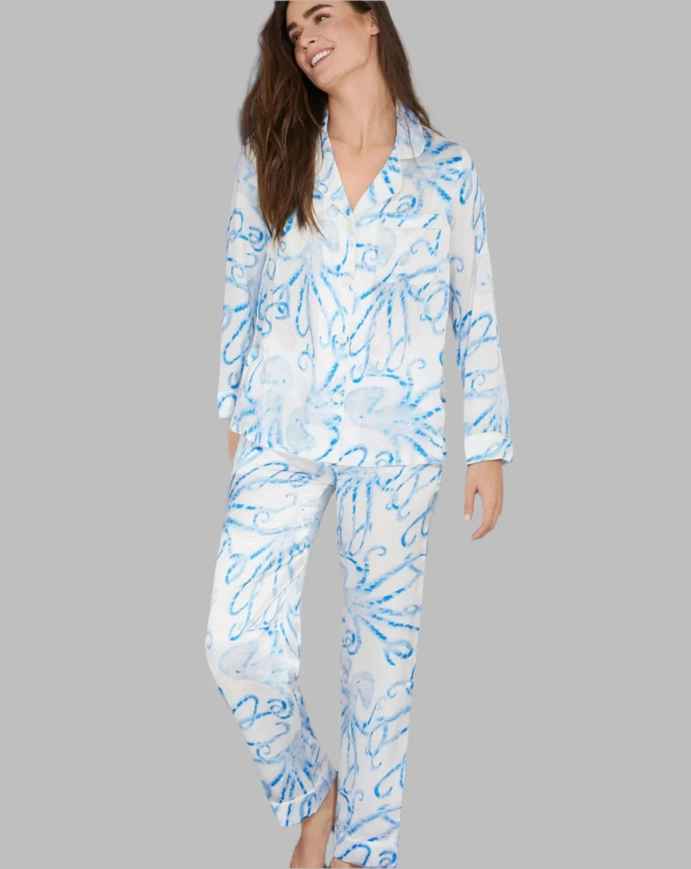 Octopus Garden Washable Silk Pajama: Size XS, S - Beestung Lingerie