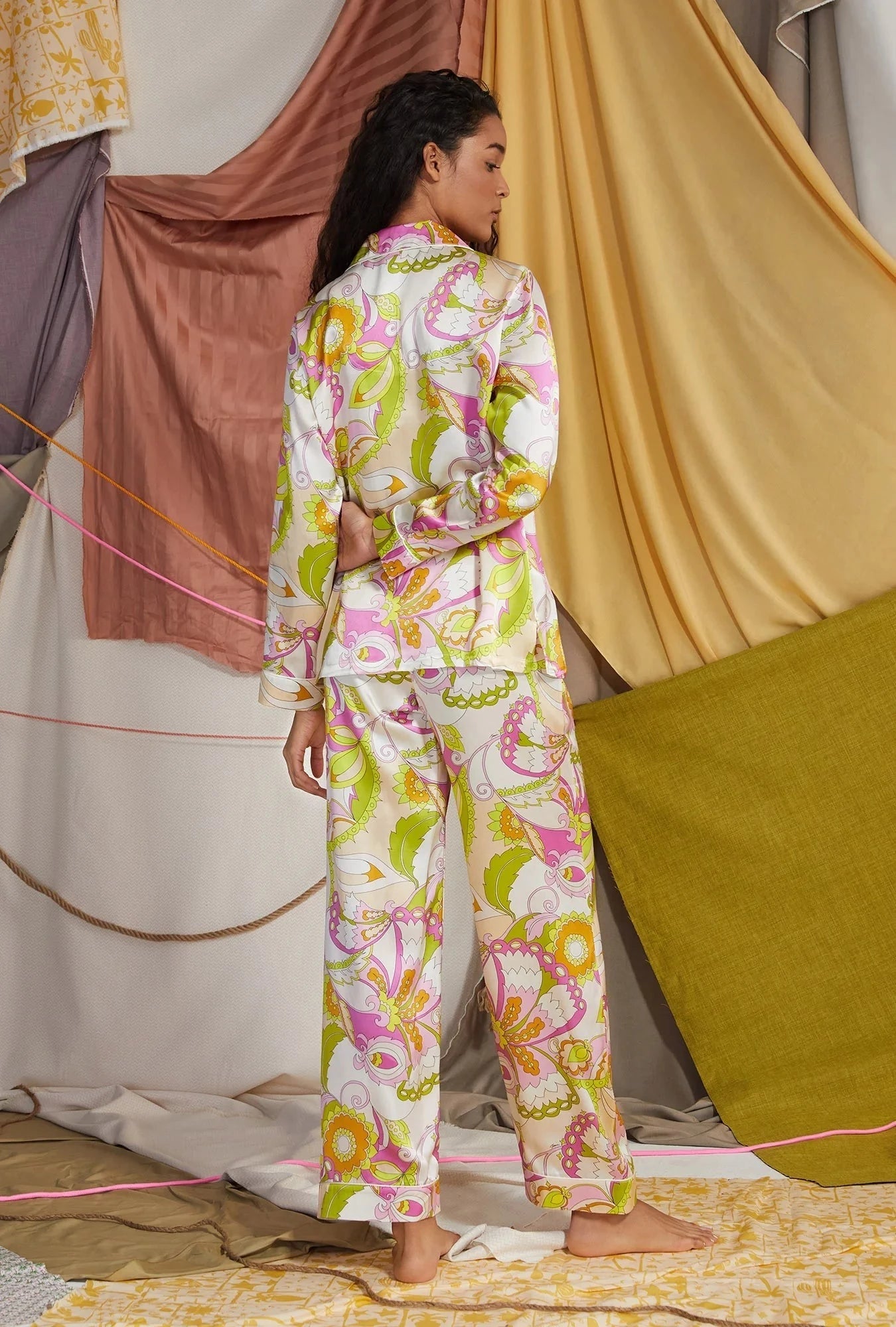 Bouvier Botanical Washable Silk Pajama: BedHead x Trina Turk