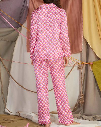 Scallop Washable Silk Pajama: BedHead x Trina Turk