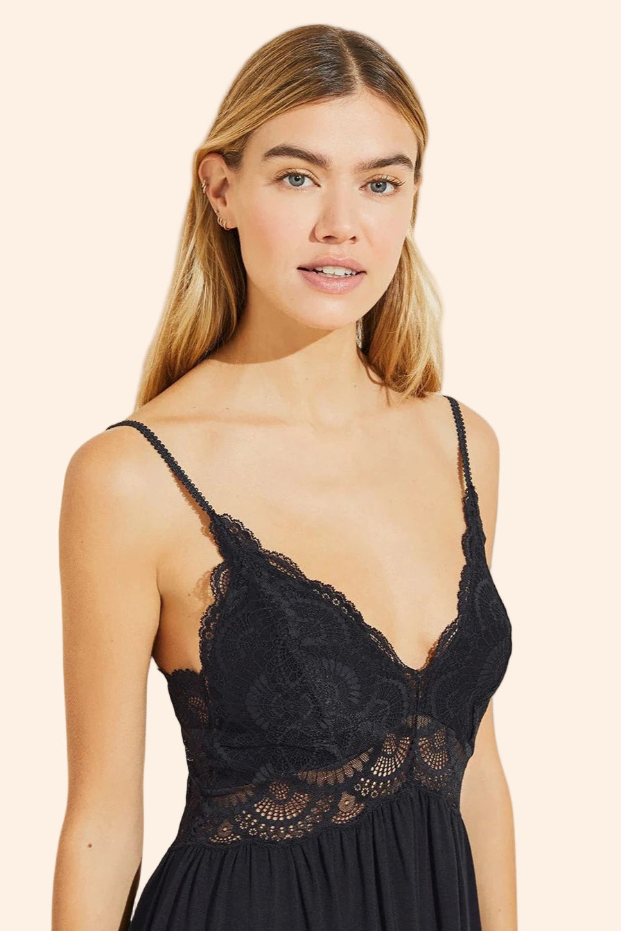 Mariana Modal Chemise: Black - Beestung Lingerie