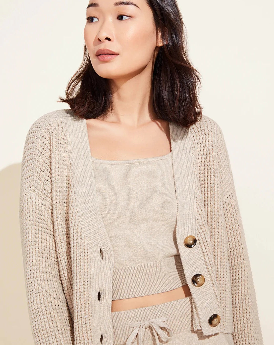 Recycled Sweater Cropped Cardigan