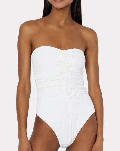 Textured Ruched One Piece