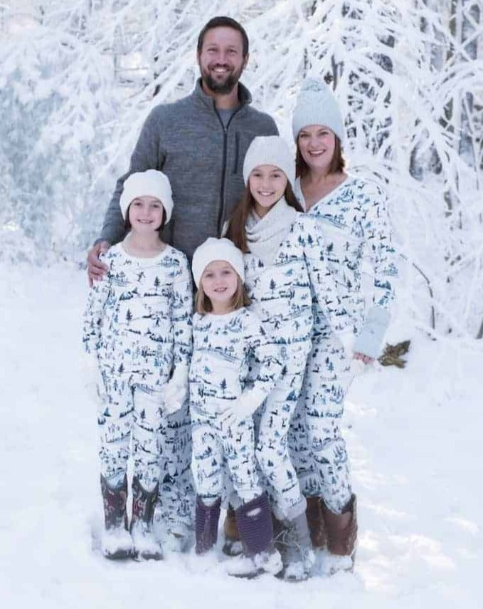 Family PJ Sets: Cotton Ski Toile Pajamas