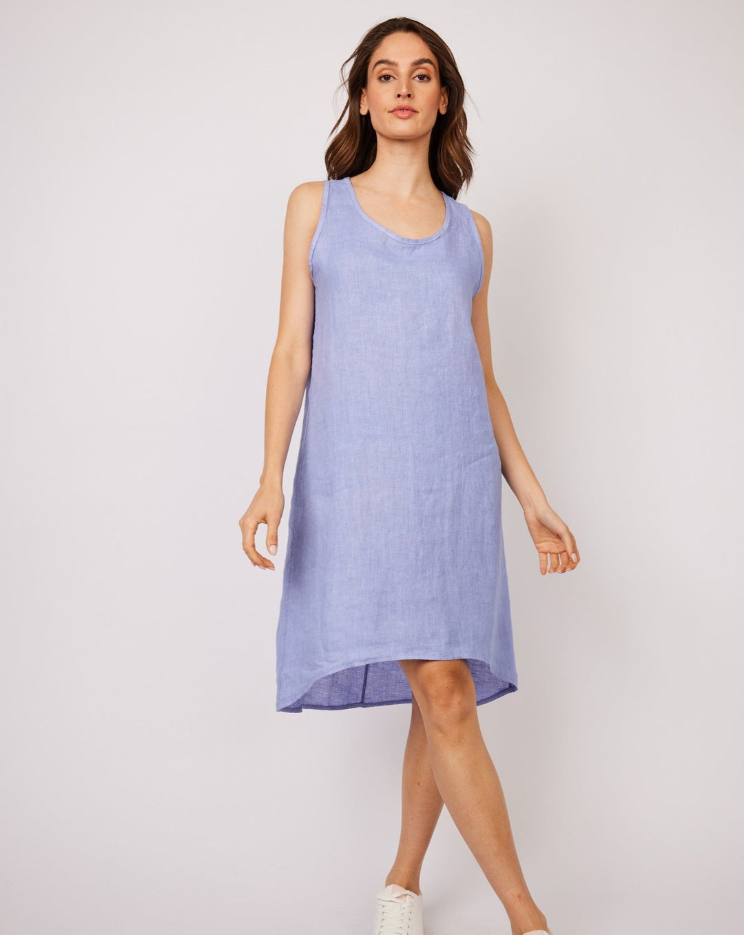 Sleeveless Linen Sheath Dress - Beestung Lingerie