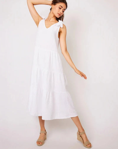 Sleeveless Waffled Cotton Dress