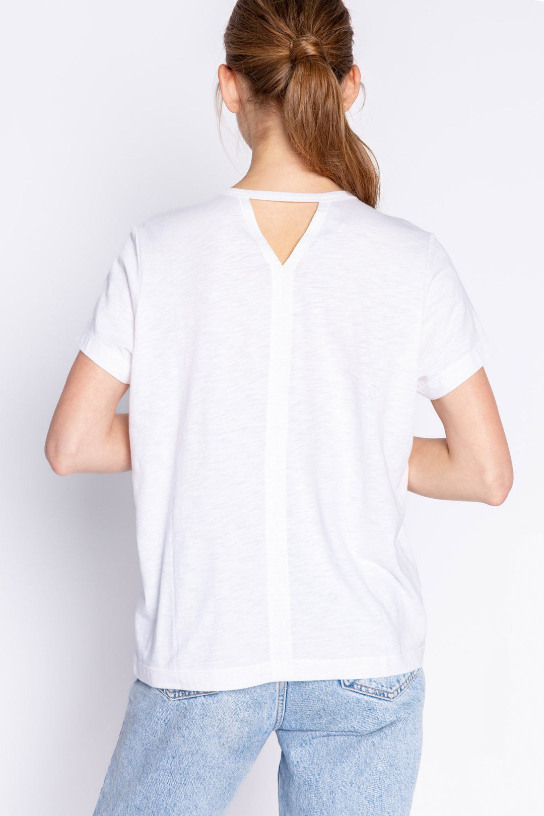 Back to Basics White Short Sleeve Top - Beestung Lingerie