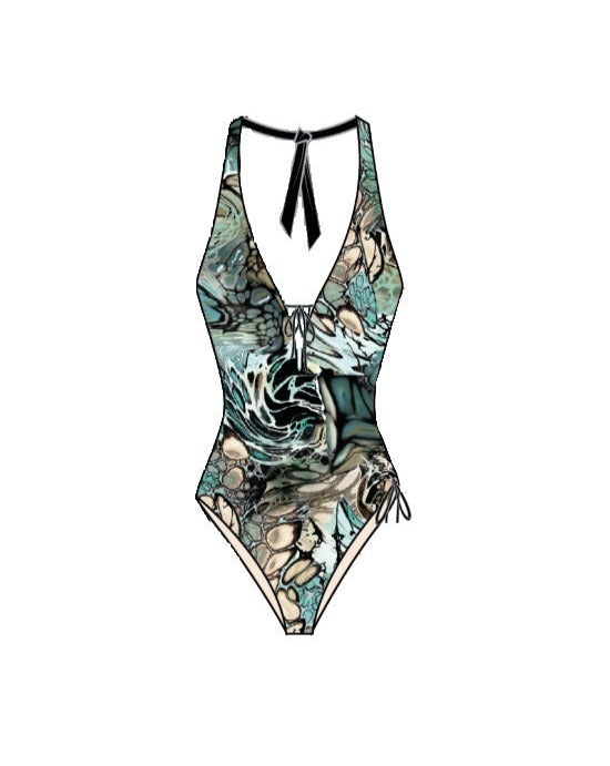 Oceane Halter Tie Swimsuit - Beestung Lingerie