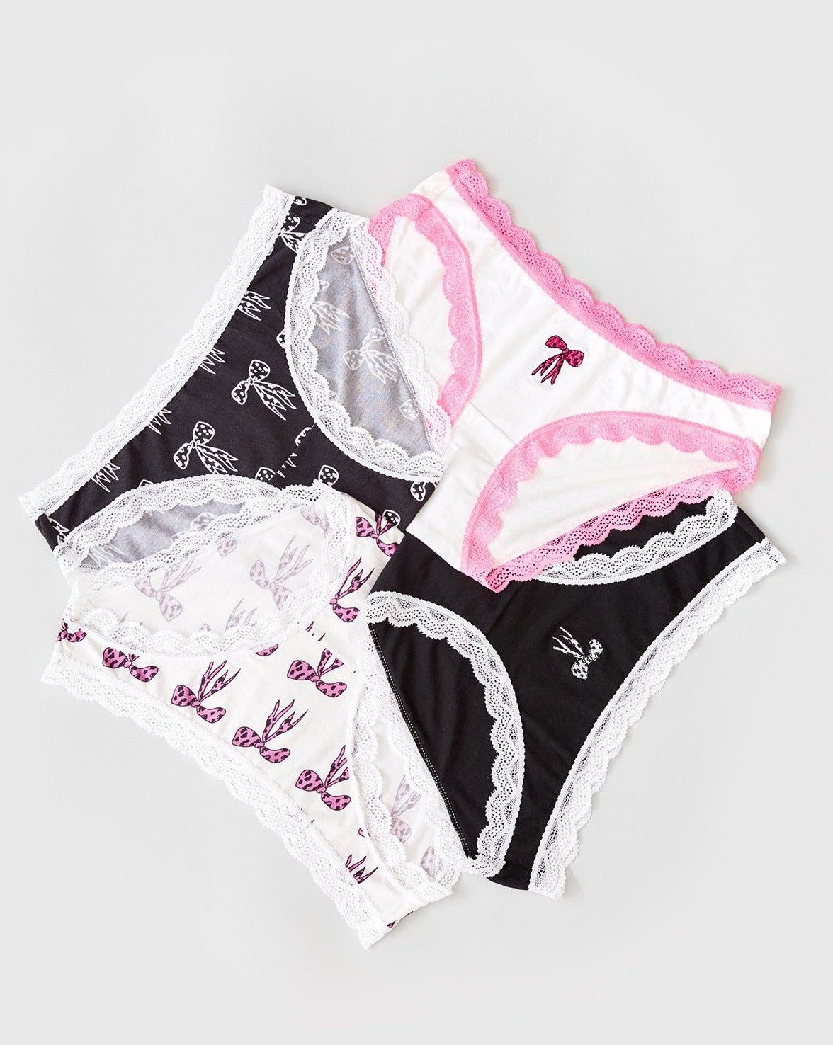 Pink Bows Knicker 4-Pack Box